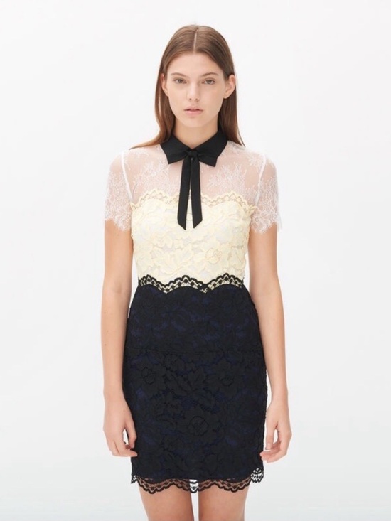 Sandro Dresses & Skirts - Sandro Lace Mini Dress in Cream Size 3